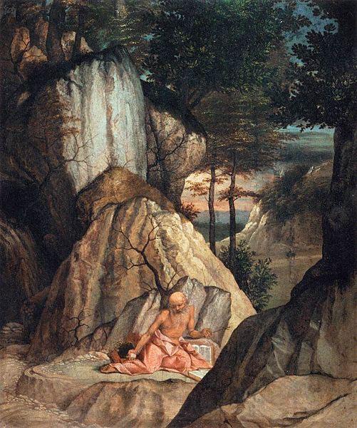 Lorenzo Lotto Penitent St Jerome Norge oil painting art